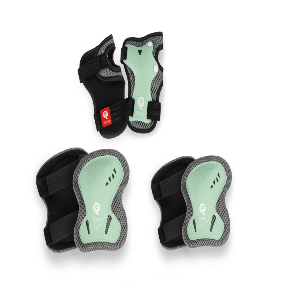 QPLAY Protections enfant Jade Green, taille S, âge 3-5 ans