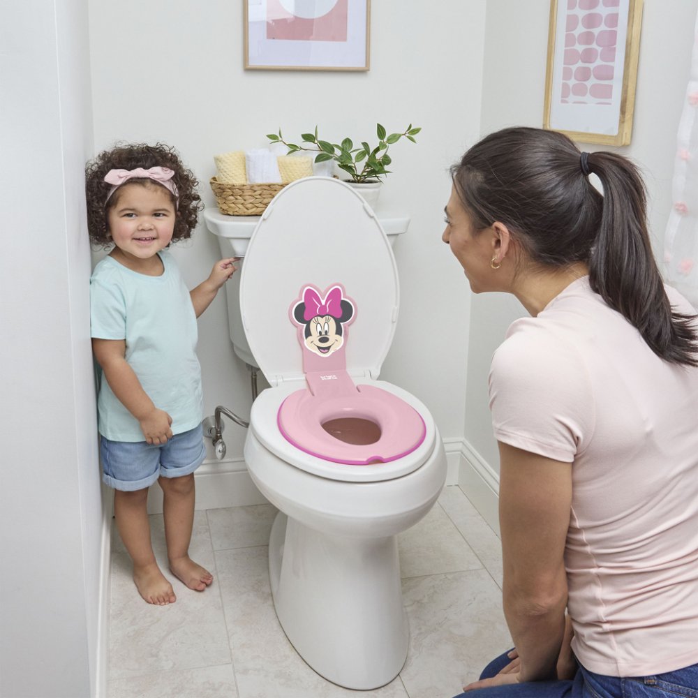 BRIGHT STARTS Reductor WC Adhesivo Flip & Sit™ MINNIE MOUSE™ 18m+, hasta 23kg - Imagen 6