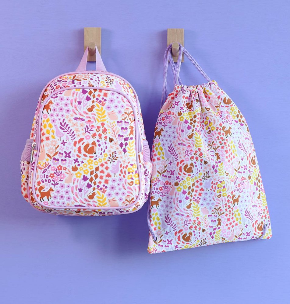 A Little Lovely Company - Bolsa de deporte infantil - Jardín de flores - Imagen 3