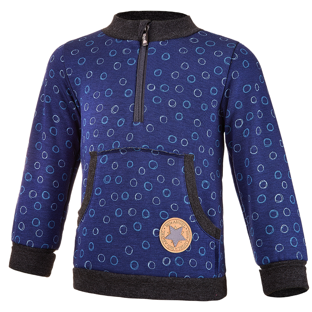 Felpa calda con tasca - blu 122