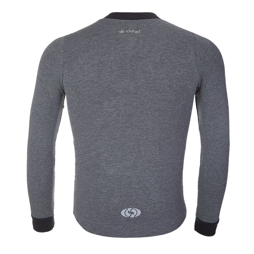 Sudadera REFLEX smock con cremallera Outlast® - jaspeado gris oscuro 134 - Imagen 3