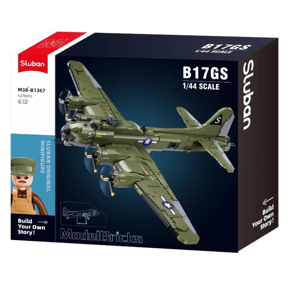 Sluban Model Bricks M38-B1367 Americký bombardér B-17G v měřítku 1:44 (obrázek 3)
