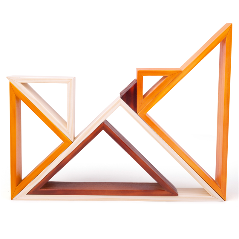 Bigjigs Toys Dřevěné skládací trojúhelníky (obrázek 3)