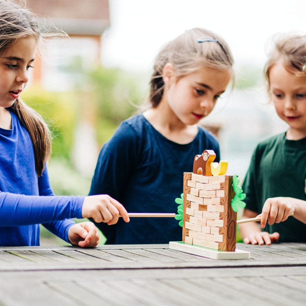 Bigjigs Toys Dřevěná motorická hra Padající džungle (obrázek 7)