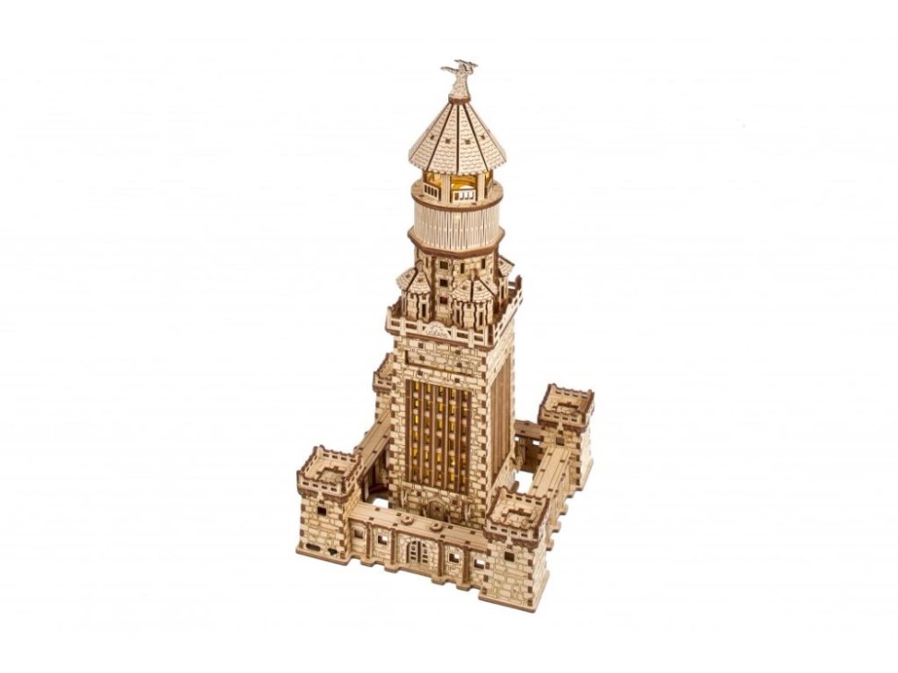 Ugears 3D dřevěné mechanické puzzle Alexandrijský maják (obrázek 5)