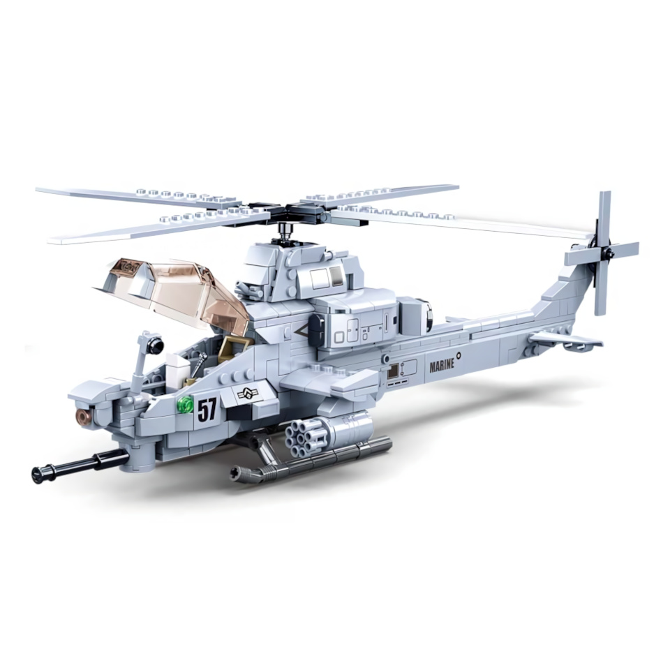 Sluban Army Model Bricks M38-B0838 Bitevní helikoptéra AH-1Z Viper (obrázek 4)