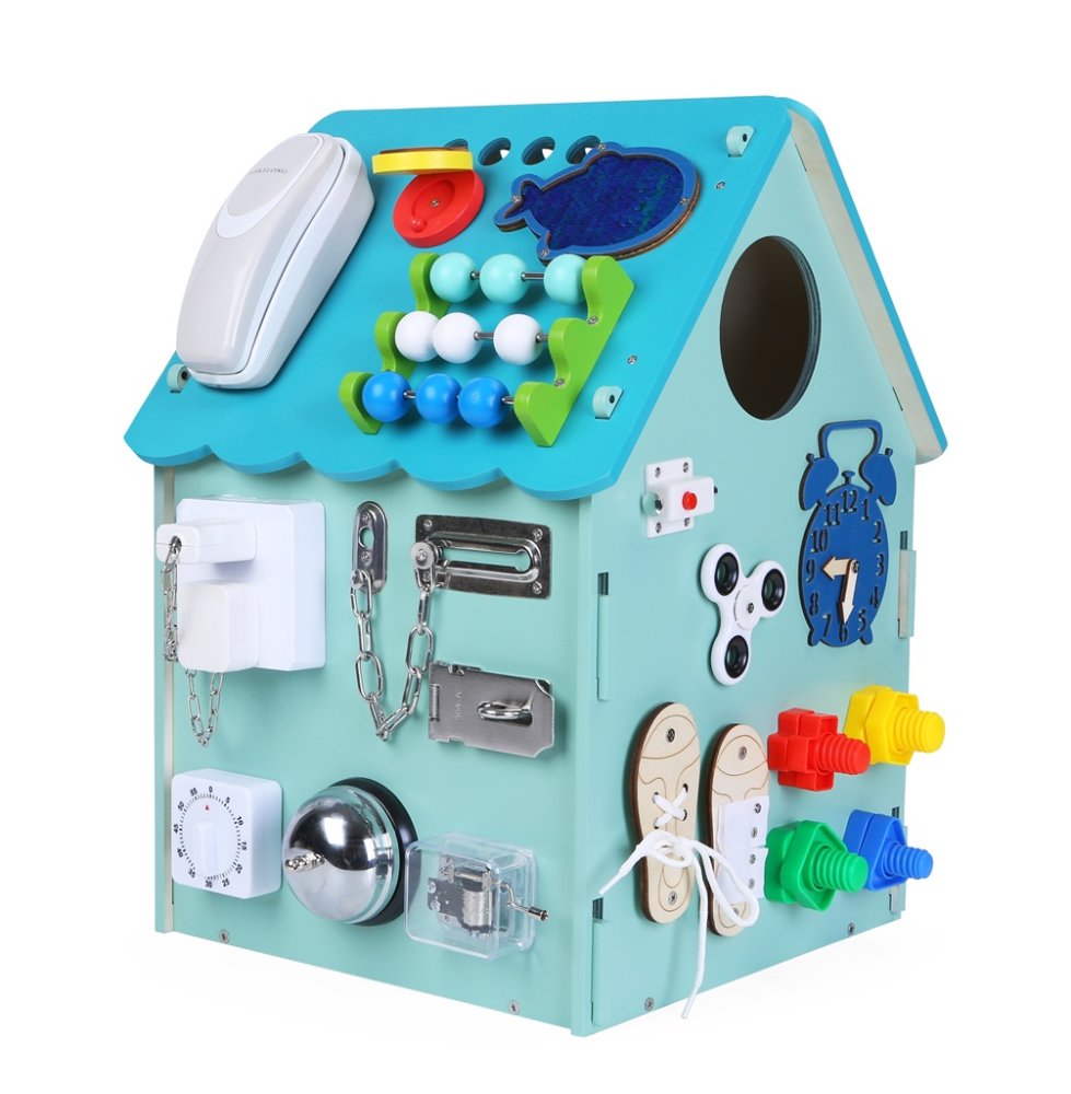 2Kids Toys Activity board Domeček modrý (obrázek 3)