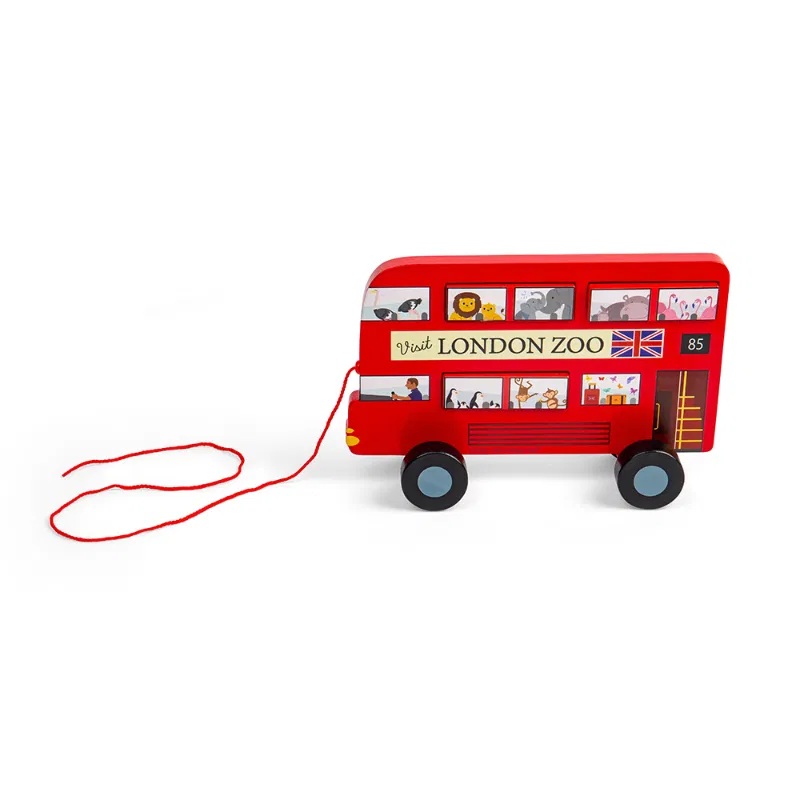 Bigjigs Toys Tahací hračka Londýnský autobus (obrázek 3)