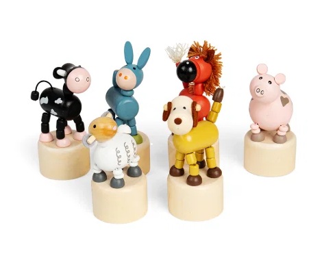 Bigjigs Toys Dřevěná mačkací zvířátka 1 ks