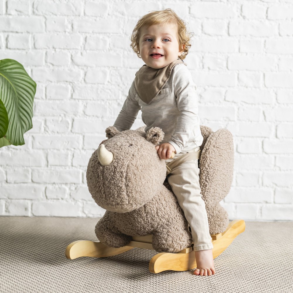 NATTOU Swing Teddy Pluche Neushoorn Taupe 10m+