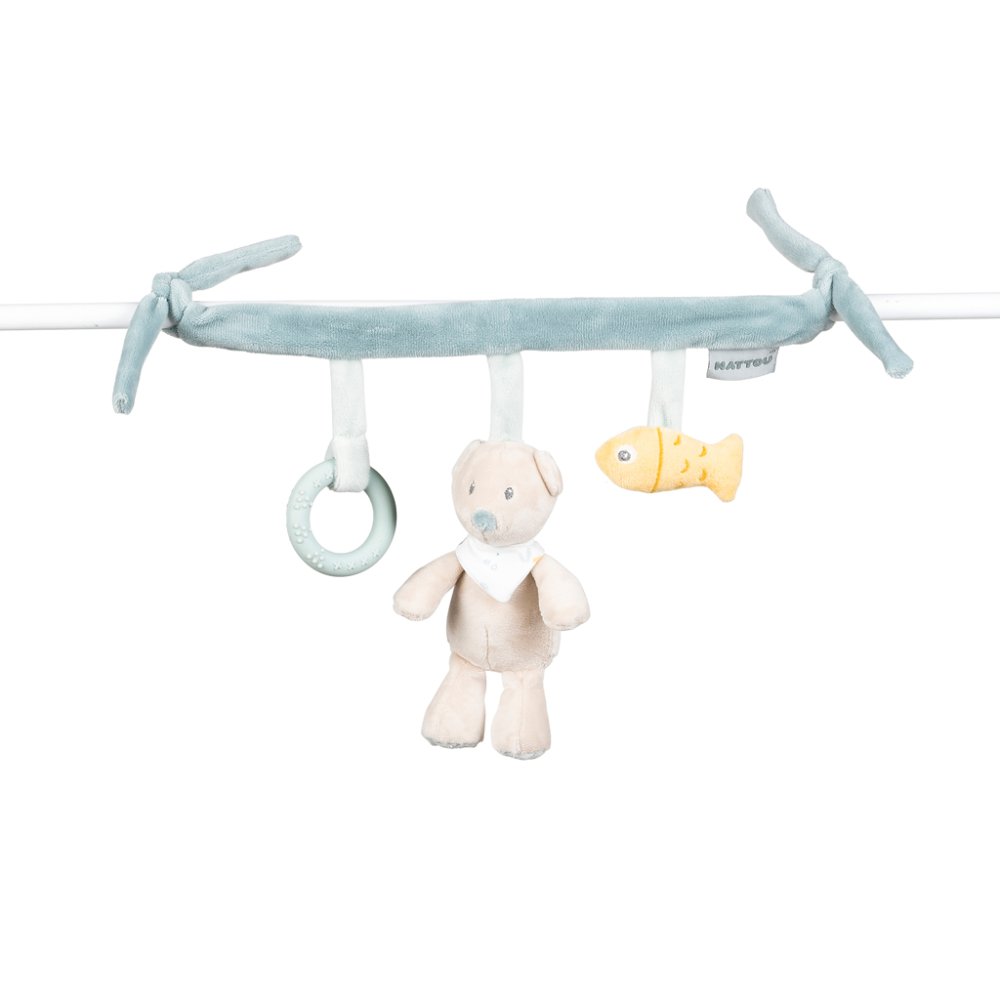 NATTOU Hanging Toy With Activity Bears Jules 32 Cm Romeo, Jules & Sally