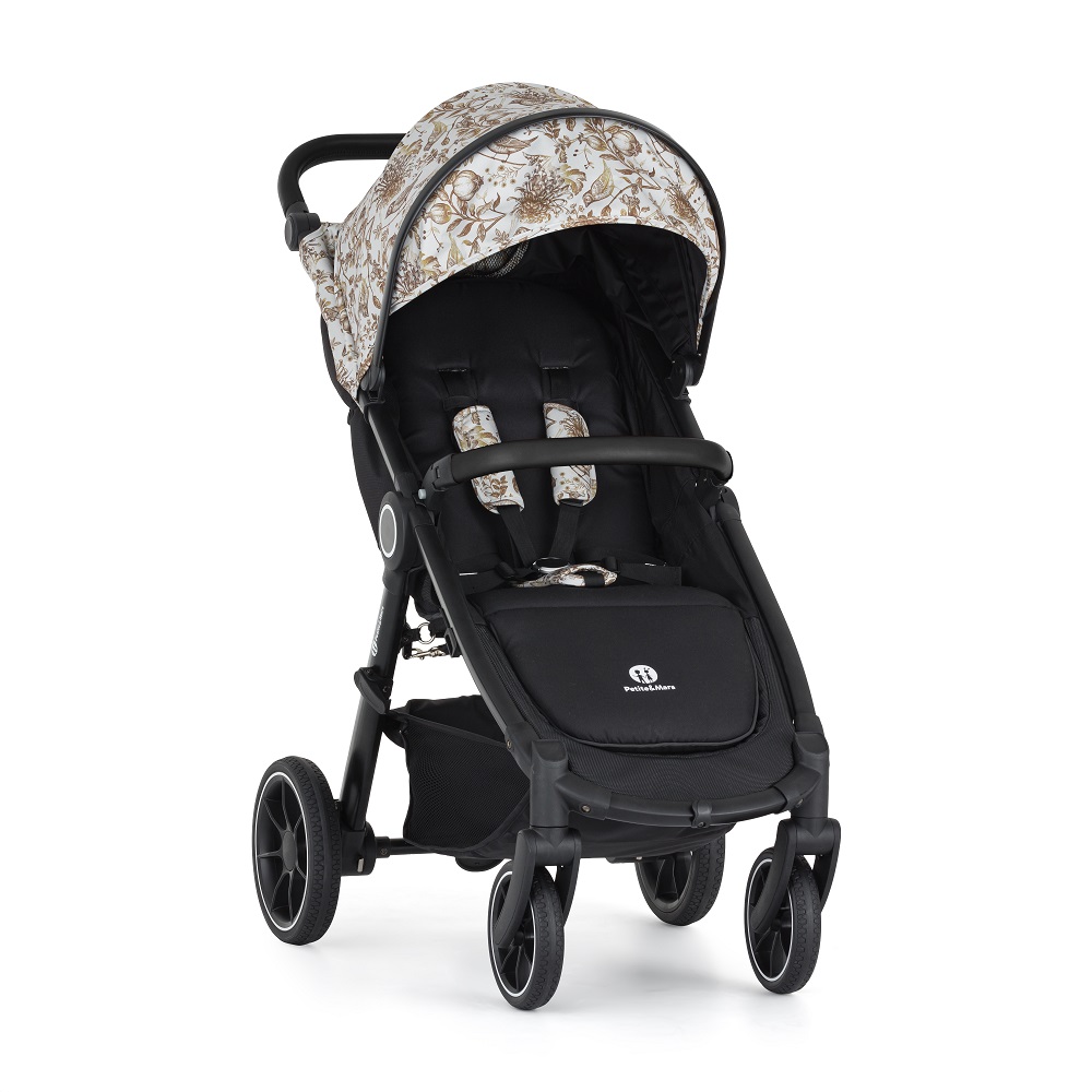 PETITE&MARS Barnvagn Street+ RWS Black Limited 100 Elegant Birds Komplett