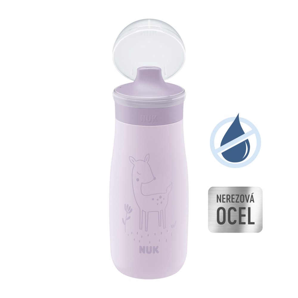 NUK Láhev Mini-Me Sip Nerezová - Fialová 300ml, 9m+