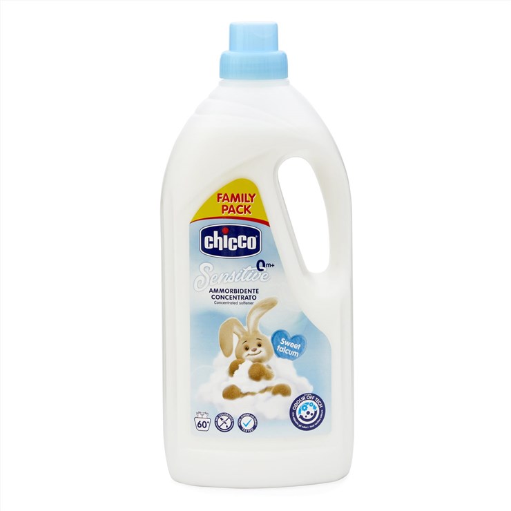 6x CHICCO Sköljmedel Koncentrerat Sweet Powder 1,5 L (60 Tvättar)