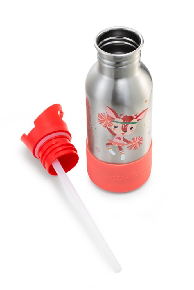 Lilliputiens - Stainless Steel Drinking Bottle - Fawn Stella - 600 Ml