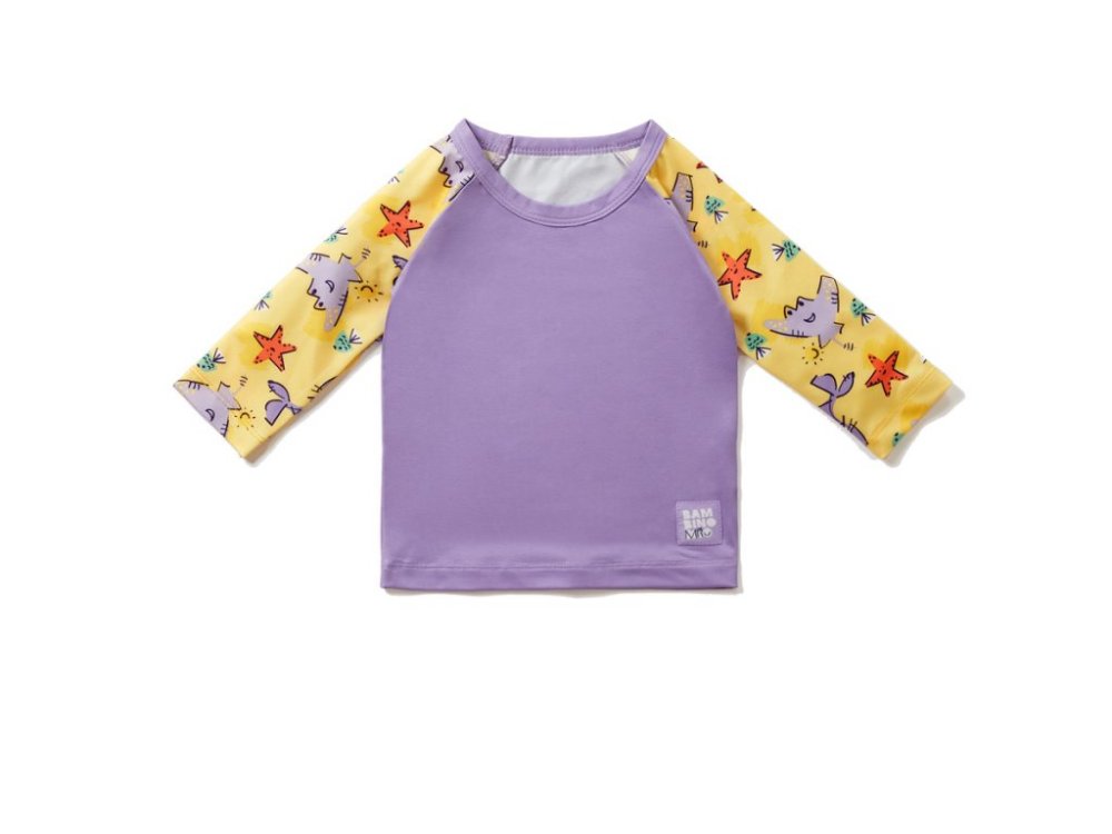 BAMBINO MIO Maglietta da acqua per bambini con maniche, UPF 40+, Sabbia, 0-6 m