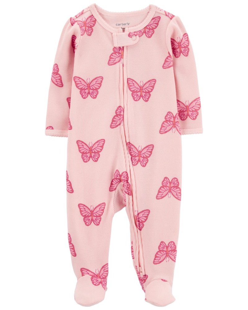 Combinaison zippée Sleep&Play Pink Butterfly de CARTER'S pour fille NB/ taille 56