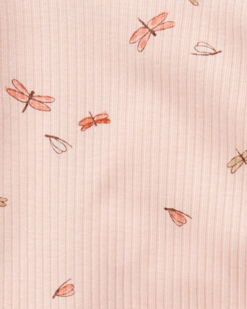 Ensemble body long 3 pièces CARTER'S. manche, corps court. manche, leggings Libellule Rose fille 6m/taille. 68 – Image 3