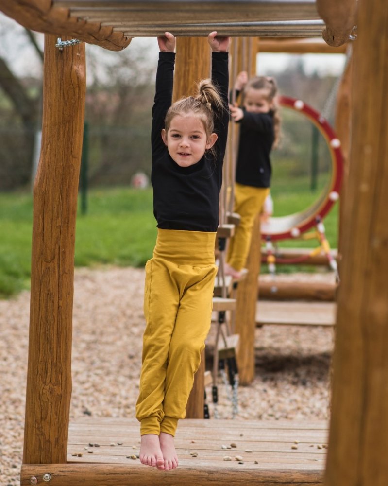 Pantalon de survêtement ample pour enfants, LIGHT, moutarde 134 – Image 7