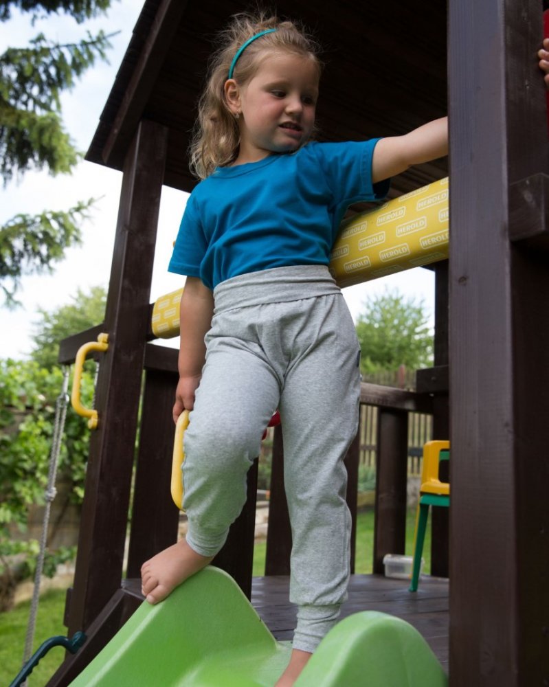Pantalon de survêtement large pour enfants, LIGHT, gris 134 – Image 5