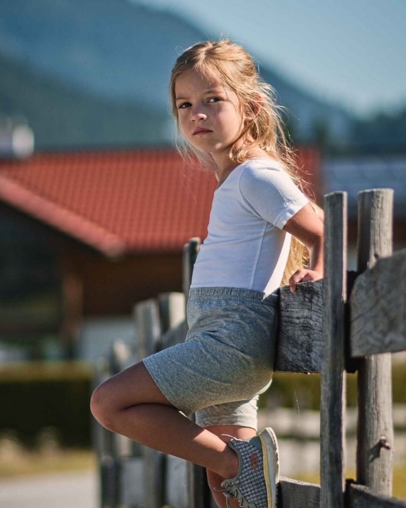 Leggings corti per bambini, grigio 110 - immagine 2