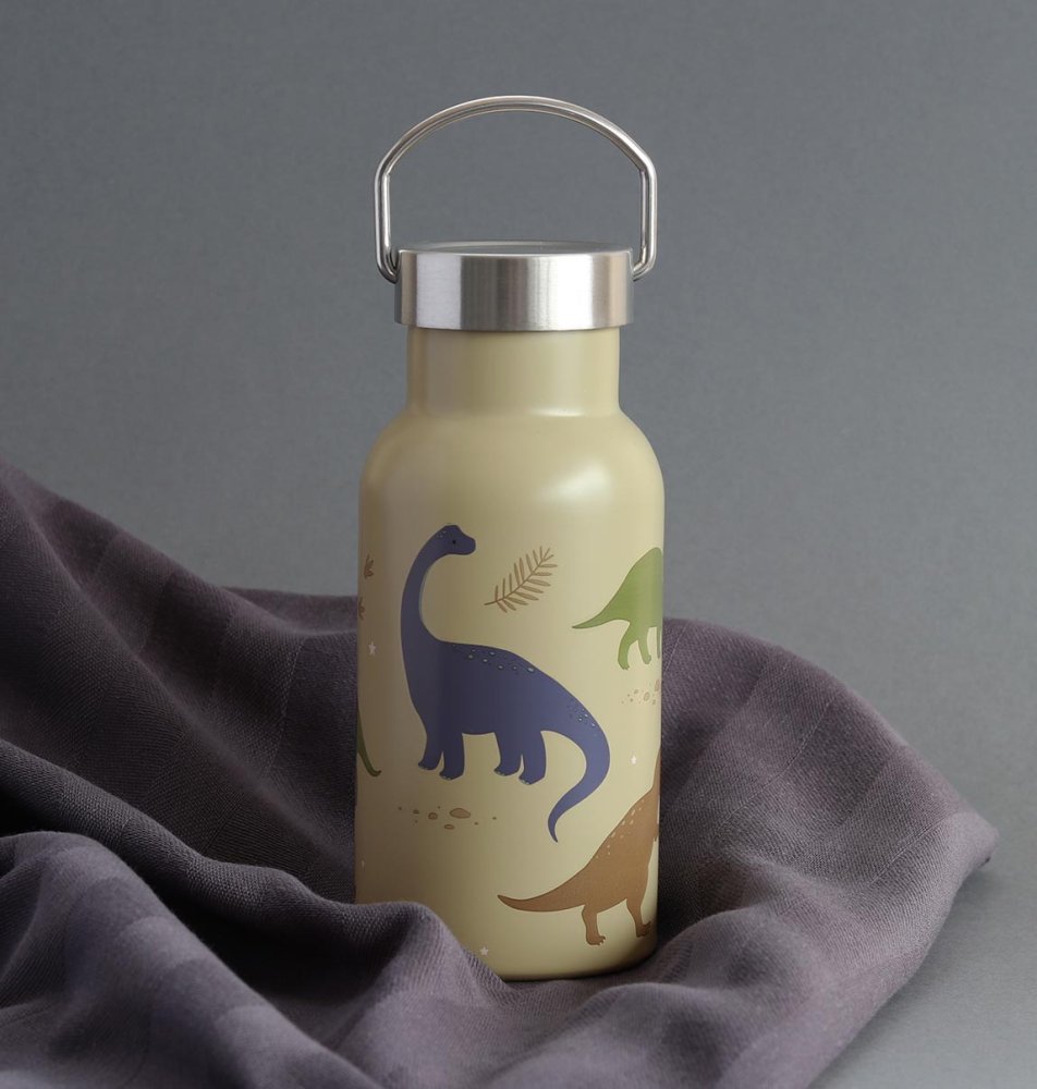 A Little Lovely Company - Borraccia in acciaio inox, 350 ml - dinosauri - immagine 6