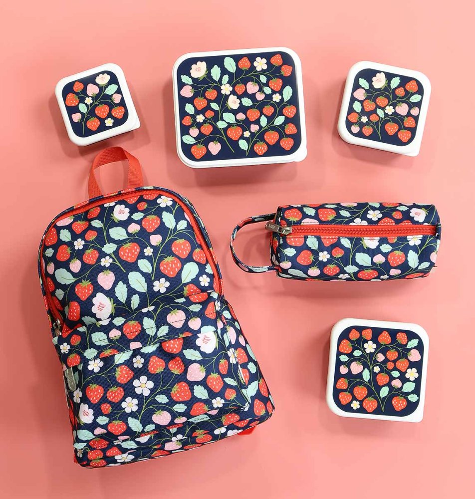 A Little Lovely Company - Set di quattro contenitori per snack - fragole - immagine 6