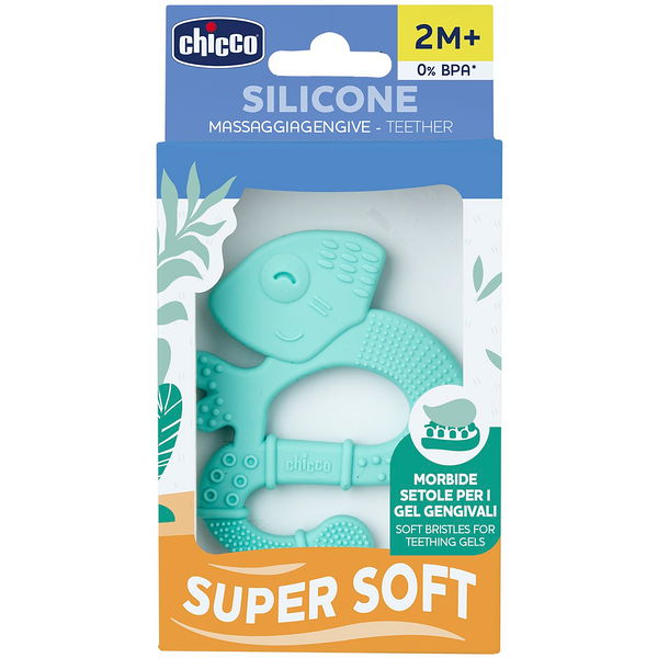 CHICCO Massaggiagengive in silicone Super Soft Chameleon blu 2m+ - immagine 4