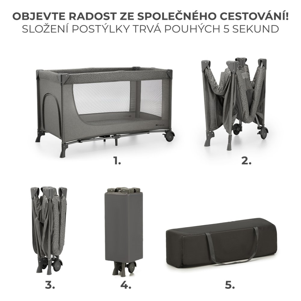 KINDERKRAFT Lettino da viaggio Joy 2 Happy shapes - immagine 4