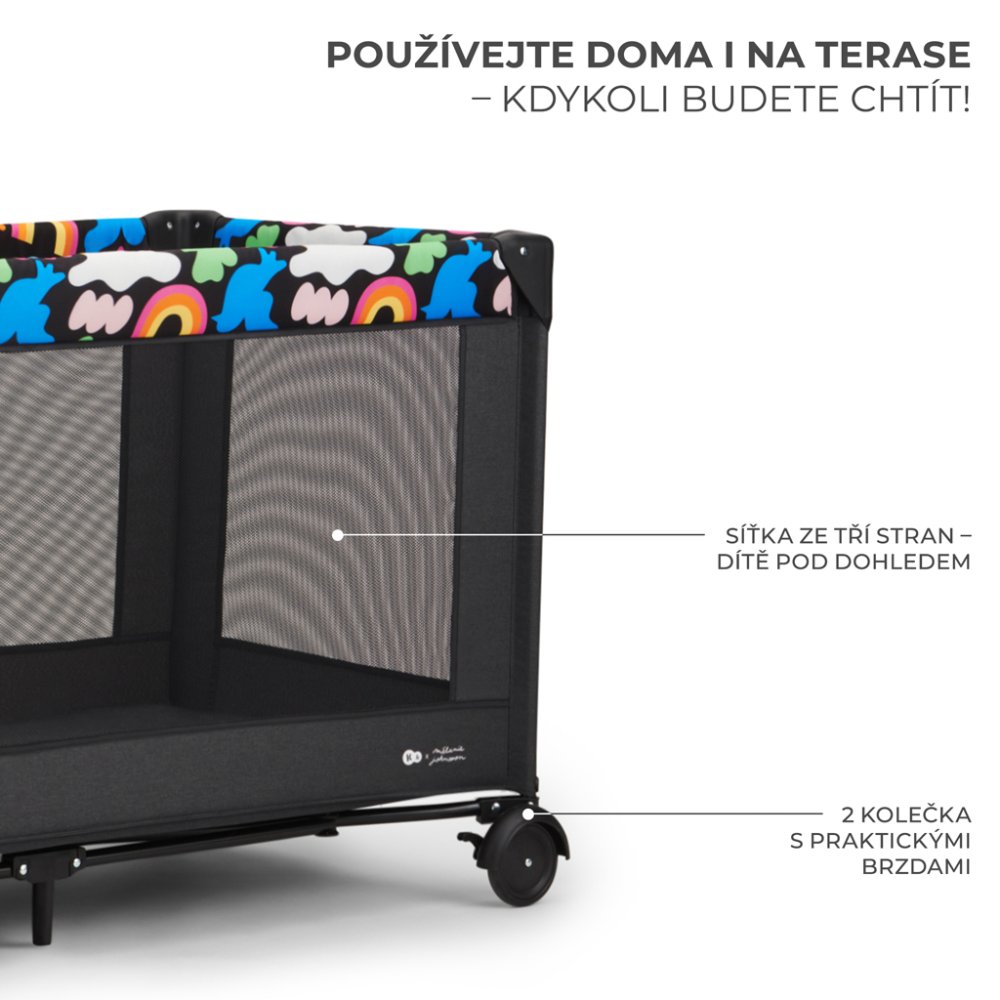 KINDERKRAFT Lettino da viaggio Joy 2 Happy shapes - immagine 5