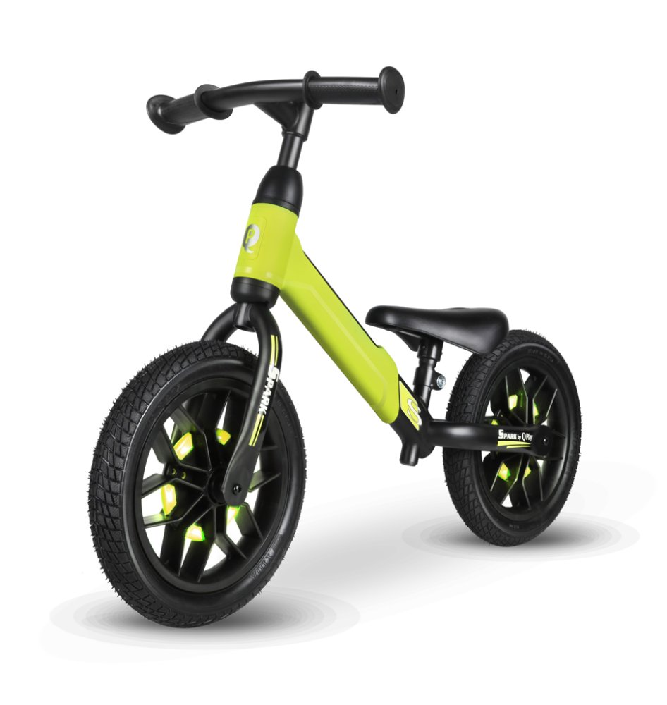 QPLAY Bicicletta senza pedali Spark Green, età 3-6 anni, fino a 30 kg