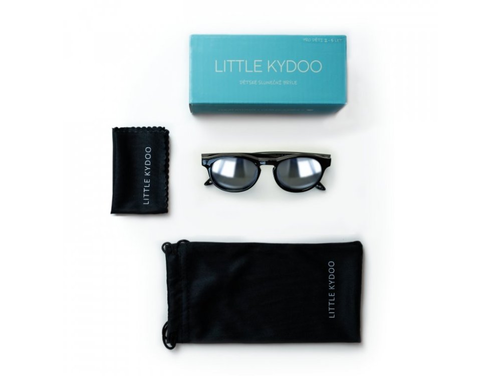 LITTLE KYDOO Lunettes de soleil Mirror Black UV 400, polarisées 2-4 ans – Image 6