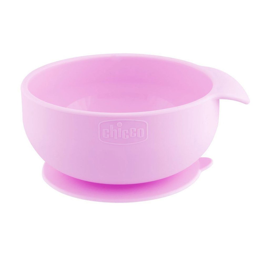 CHICCO Set pappa in silicone - rosa, 6m+ - immagine 3