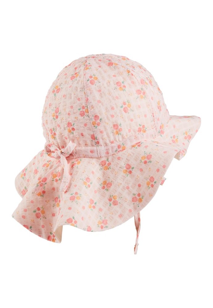 STERNTALER Cappello con protezione per il collo da annodare con filtro UV 30 fiori bambina 43 cm-5-6 m - immagine 3