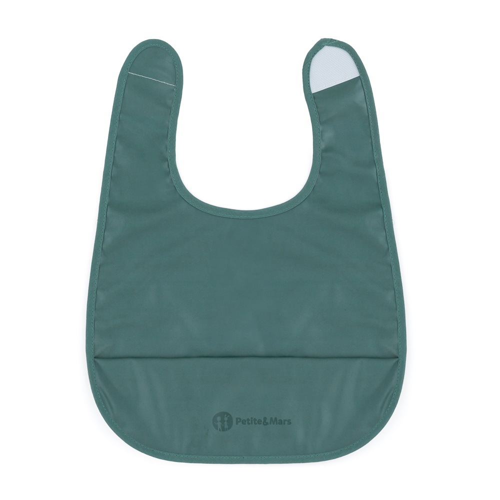 PETITE&MARS Śliniak PU Nate Misty Green 6m+