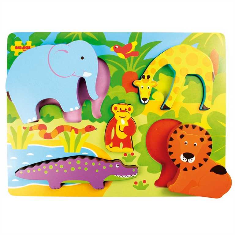 Bigjigs Toys Puzle de madera encajable Safari