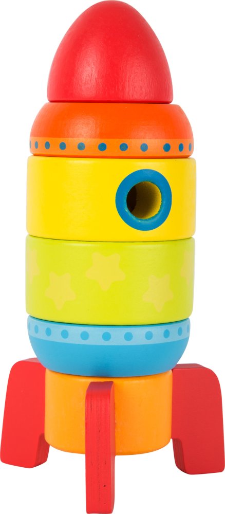 small foot Cohete de madera de colores