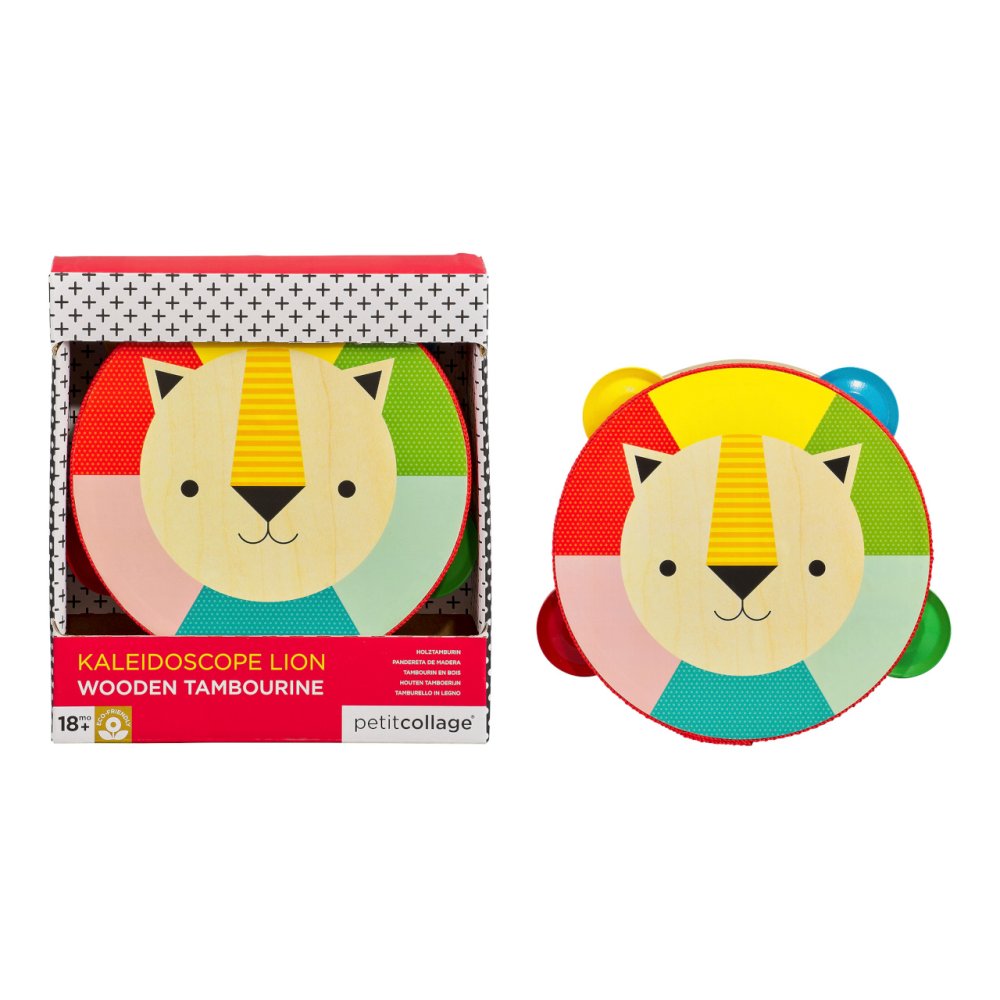 Petit Collage Tambourin en bois Lion – Image 7