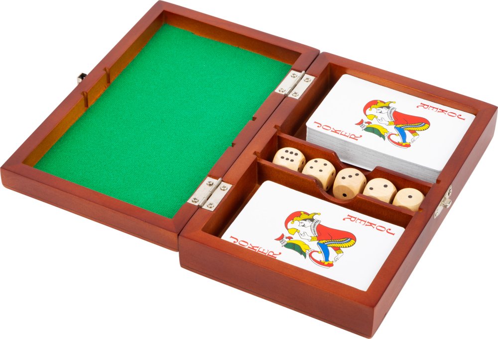 small foot Dés et cartes à jouer dans une boîte en bois – Image 3