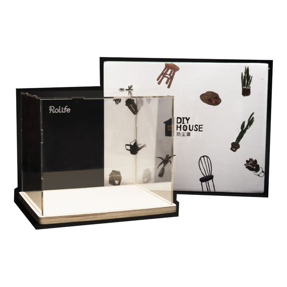 RoboTime Miniatűr babaház védő Plexi üveg hasáb