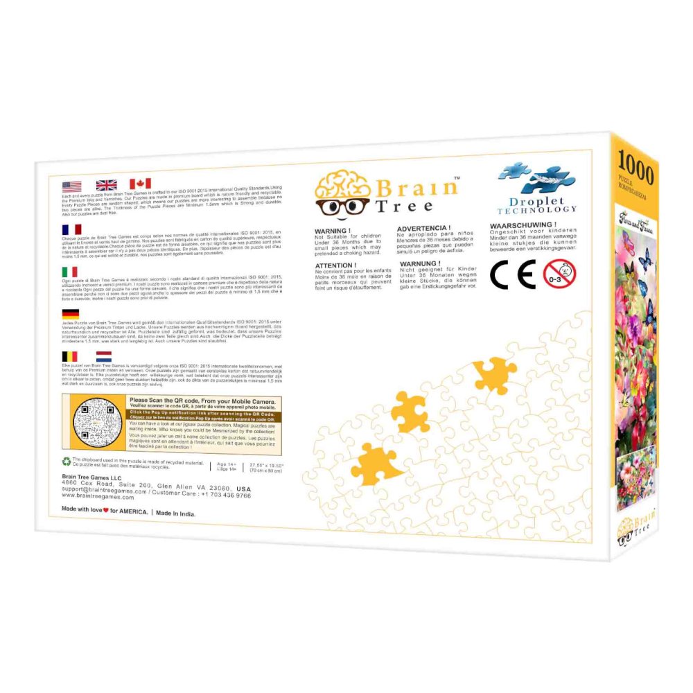Brain Tree Puzzle Kwiaty i motyle 1000 elementów - obrazek 7
