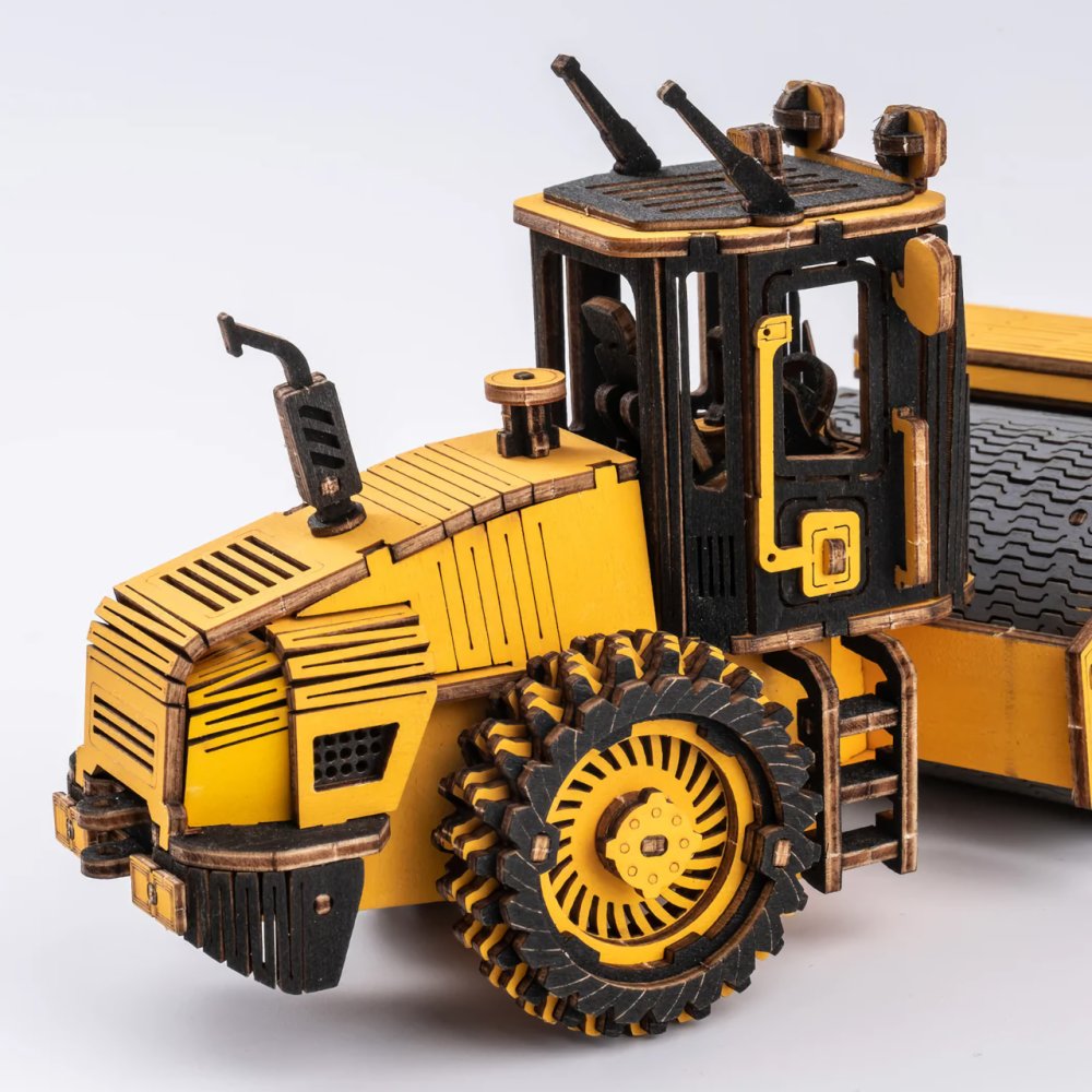RoboTime 3D dřevěná mechanická skládačka Silniční válec (obrázek 8)