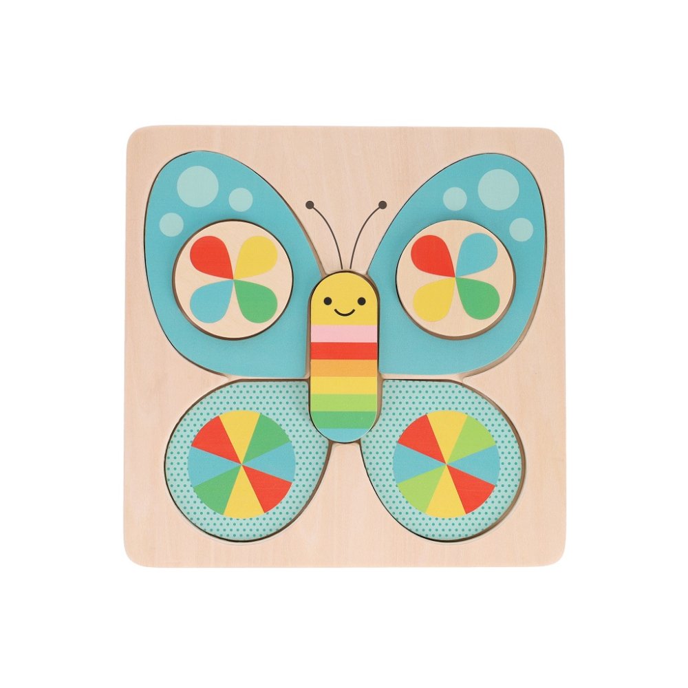 Petit Collage Puzzle de Madera Mariposa
