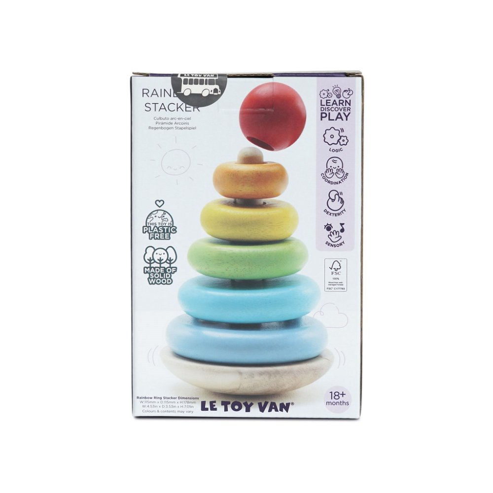 Le Toy Van Szivárványos egymásra rakosgató torony - Image 4