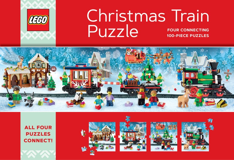 Chronicle Books Puzzle LEGO® Świąteczny pociąg z puzzli 4x100 elementów