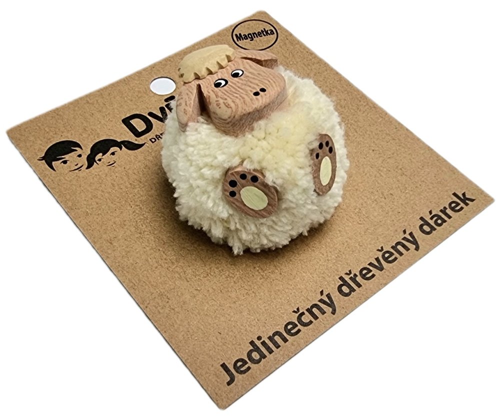 2Kids Toys Imán de madera grande pompón Oveja - Imagen 5