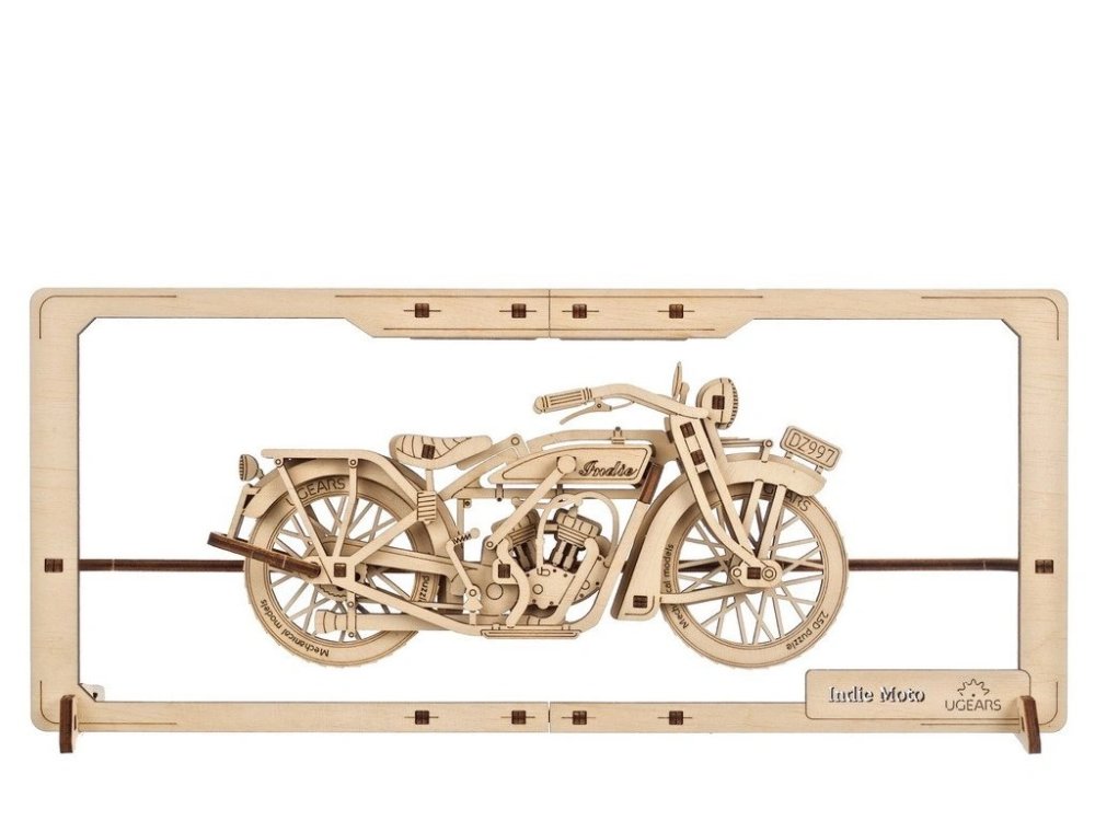Ugears 2,5D fa mechanikus puzzle India Moto