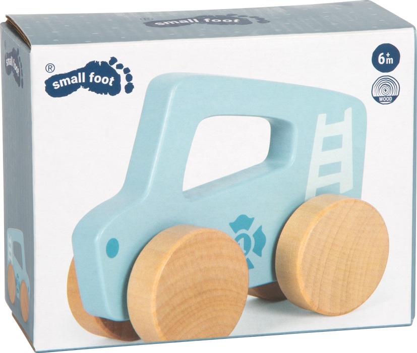 small foot Voiture en bois à pousser Bleue – Image 4