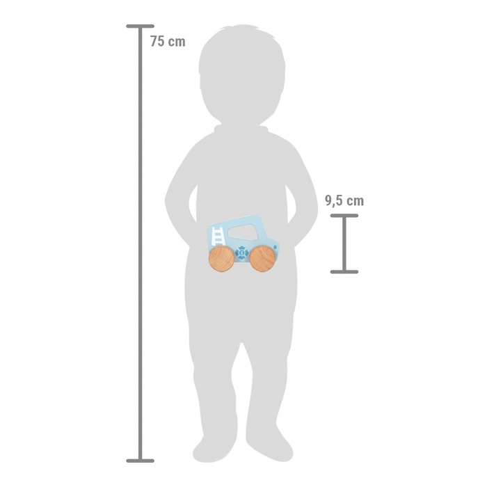small foot Voiture en bois à pousser Bleue – Image 5