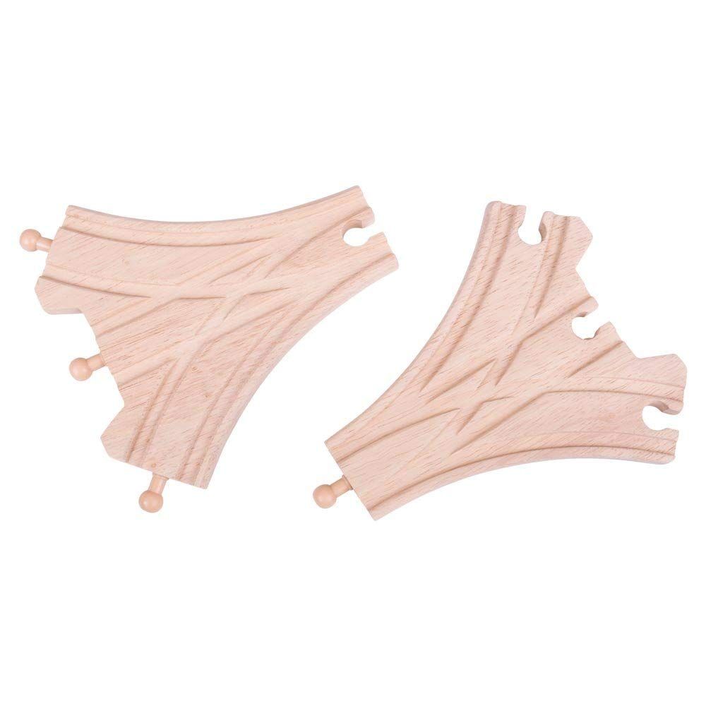 Bigjigs Rail Holzschienen Dreiwegweiche 2 Stk.